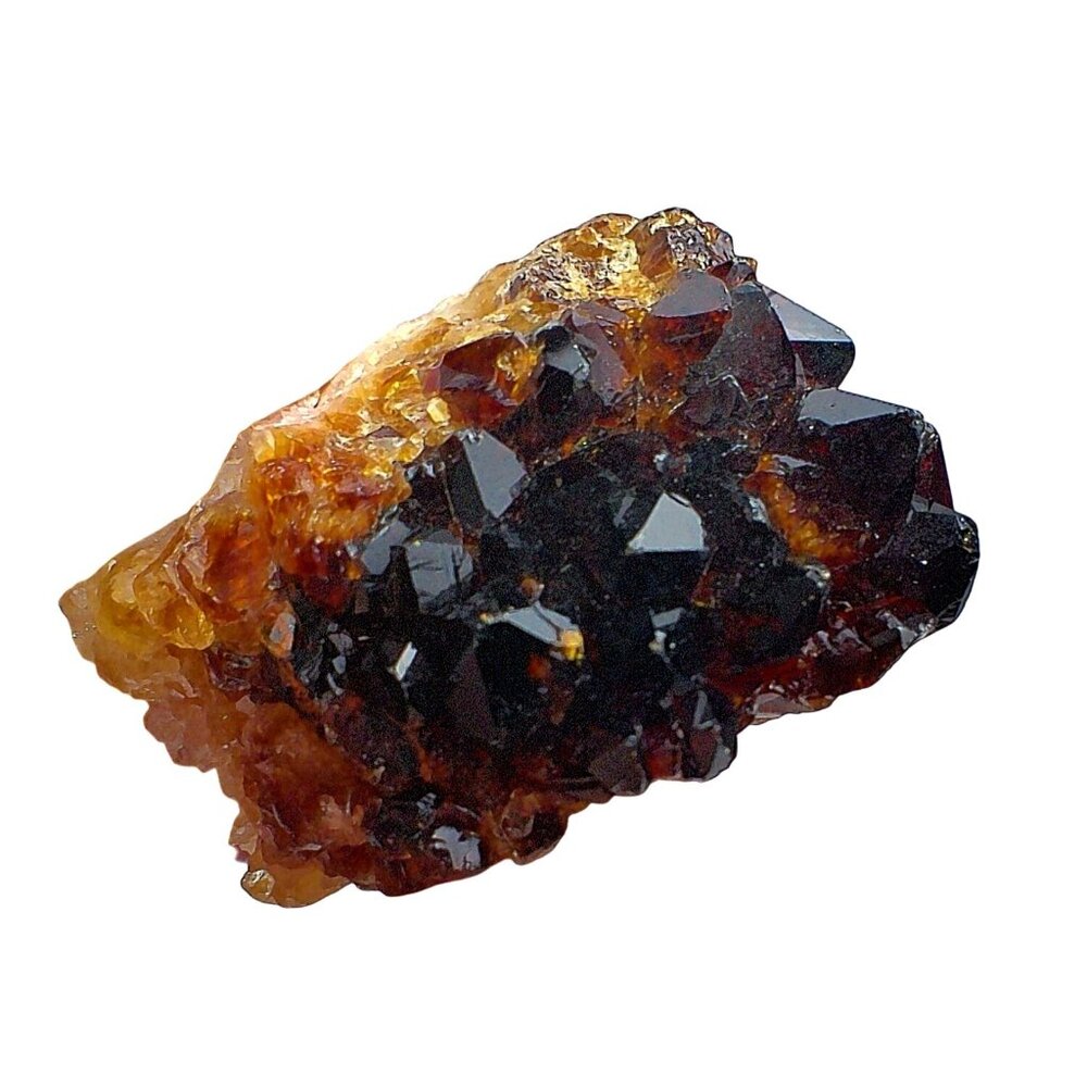 Raw Brazilian Citrine Crystal Point Cluster In Natural Matrix